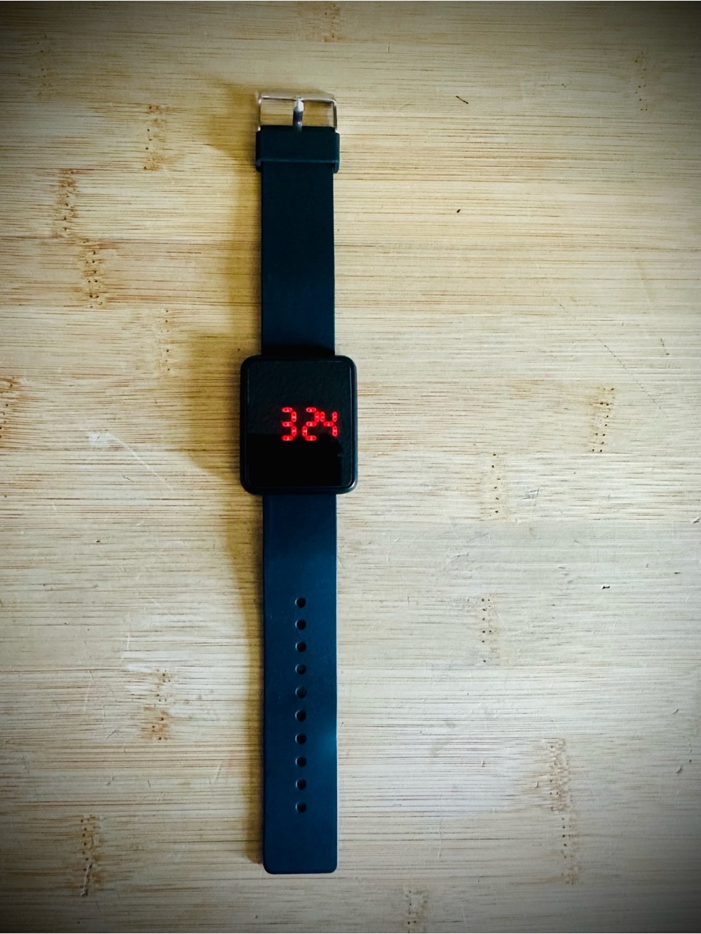 Digital LED Sport Smartwatch - Black with Red Display